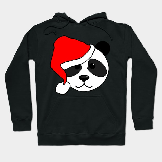 Christmas Panda Emoji Hoodie by m2inspiration